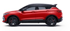 Geely Coolray 2024 autos México rojo color exterior doble tono y spoiler convencional mejores SUVs